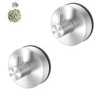 de 2pcs ganchos de de succión soporta hasta 3 kg de succión gancho de acero inoxidable tazón de aspiradora colgador de succión reutilizable gancho coronas de coronas fáciles de instalar colgador