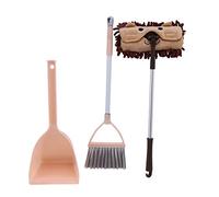 De 3 Juegos De Limpieza para Niños, Juguetes De para Niños, Juegos De Limpieza,Juegos Incluidos Escoba,Trapeador. De Color Naranja, Marrón