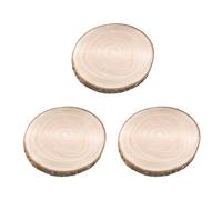 De 3 rebanadas de crecimiento de madera artesanal que muestran un patrón distintivo para diversas aplicaciones y decoración Árbol de madera natural anillado