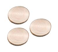 De 3 rebanadas de crecimiento de madera artesanal que muestran un patrón distintivo para diversas aplicaciones y decoración Árbol de madera natural anillado
