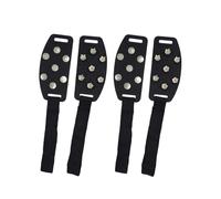 De 4 crampones de hielo universales antideslizantes con 7 dientes tipo cinta mágica para nieve, senderismo, invierno, protección contra el hielo
