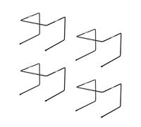 De 4 Portaplatos de Pizza Plegable para Horno y Sobremesa, Black | Soporte metálico para bandeja de Pizza para servir y cortar de forma estable, soportes de almacenamiento