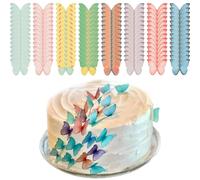 de 450pcs pastel comestible mariposas 3D diseño de obleas mariposas coloridas mariposas de cupcake topcake fáciles de usar decoraciones de pastel de mariposas comestibles topper de papel de papel para
