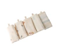 De 5 piezas de toallitas para bebé, toalla facial cuadrada de algodón de 4 para pieles sensibles, recién nacidos, del baño, pañuelo pequeño, baberos babeantes para bebés