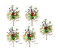De 5 sofisticados alfileres de flores de boda para recién casados Elegantes ramilletes de flores hechos a mano para novios y novias Accesorios de decoración para trajes