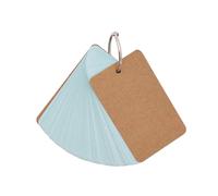 De 50 hojas de tarjetas de notas, tarjeta de estudio pequeña de 3, 5x2 pulgadas, tarjeta de notas sin forro con anillos de carpeta para oficina, escuela, estudio, suministros para estudiantes