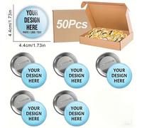 de 50 pinchos de esmalte personalizados, 6 tamaños diferentes, personalizables con tus diseños, ideales para fiestas de , ceremonias de graduación, escolares