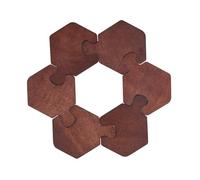 De 6 Posavasos de Madera Natural para Elegante exhibición de, Rompecabezas Decorativos, manteles Individuales para Tazas, manteles Individuales para Escritorio de Oficina, tapetes para Tazas