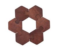 De 6 Posavasos Decorativos de Madera para café, Vino, Rompecabezas Resistentes Calor, tapetes para Tazas, manteles Individuales Elegantes, tapetes para Tazas