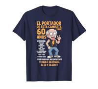 De 60 cumpleaños para Hombre, Citas Divertidas y Divertidas Camiseta, Hombre, Azul Marino, 3XL