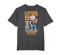 De 60 cumpleaños para Hombre, Citas Divertidas y Divertidas Camiseta, Hombre Tallas Grandes, Jaspeado Oscuro, 3X Alto