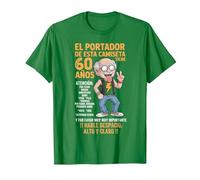 De 60 cumpleaños para Hombre, Citas Divertidas y Divertidas Camiseta, Hombre, Verde Kelly, 3XL