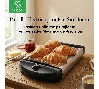 de 900W con 5 Niveles de , Tostador Horizontal de Acero Inoxidable con Temporizador y Bandeja para , Ideal para Todo Tipo de Pan