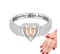 De Aborto Espontáneo Para Madres - Elegante Joyería De Ángel Para Mamá, Aleación De Zinc Plateada | Para Madres Con Alas De Ángel Para Mujer, Uso Diario, Accesorio De Ropa, Cálido Recuer