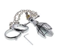 de acero inoxidable Dilatador anal Bondage Esposas de metal Esposas Sexo Tapón anal que se puede abrir Esparcidor anal Butt Plug BDSM Esposas con cerradura Masturbador Juguetes sexuales(Normal-Männlic
