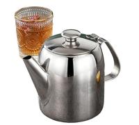 De Acero Inoxidable - Hervidor De Metal A Prueba De Derrames De 32/48 Oz | Con Asa Y Tapa Sellada | Jarra Multi Del Agua Del Café Of Propósito Para El Uso De La Sala De Conferenc