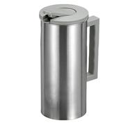 De acero inoxidable, jarra para zumo de gran capacidad con tapa, recipiente para bebidas calientes y frías con mango de agarre seguro para cerveza y café