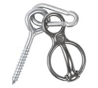 de acero inoxidable para arneses resistentes para establo y remolque, equipo de chinchetas resistente a la corrosión con tornillo de y mosquetón | Arnés de caballo, establo, granero
