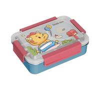 de acero inoxidable | para niños con compartimentos de dibujos animados | - Contenedor para la preparación de comidas con tapa | Caja de alimentos a prueba de fugas