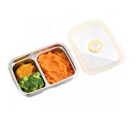 de Acero Inoxidable portátil, respetuosa con el Medio Ambiente y Resistente, a Prueba de Fugas, Organizador de Aperitivos para Viajes, Trabajo, al Aire Libre, Picnic, Escuela, Camping