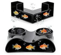 de Acuario,2 Piezas Doble Entrada visión de trescientos Sesenta Grados | Cueva de Peces y Accesorios de Acuario,para Betta gamba Gato Kuhli Loach Agua Dulce Agua Salada subterráneo