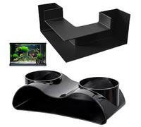 de Acuario,2 Piezas Esquina estética en Forma de L,Cueva de Peces y Accesorios de Acuario - para Betta, Corydora, Bagre, Kuhli Loach, Agua Dulce, Agua Salada, Subterráneo