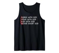 De Acuerdo con Dios Muévete con Dios Fin con Dios Jesús Christian Camiseta sin Mangas
