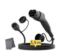 dé Adaptador Tipo 2 a Schuko 16A 1,5m Carga Fácil en estacion de Carga Coche/Wallbox 230V, IP55 para Bicicletas Eléctricas, Scooters Eléctricos y Motos No para V2L