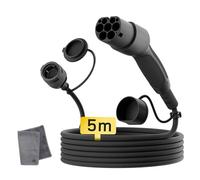 dé Adaptador Tipo 2 a Schuko 16A 5m Carga Fácil en estacion de Carga Coche/Wallbox 230V, IP55 para Bicicletas Eléctricas, Scooters Eléctricos y Motos No para V2L