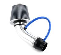 De Admisión Aire Frío Universal Para Carreras Coches Kit Tubo Inducción Turbo Aluminio Con Entrada Filtro Cónico 76mm Tubería Inducción(Silver)