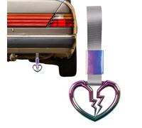 de advertencia para parachoques, correas de mango de coche en forma de corazón, correas de manija de coche, colorido de corazón roto para metro, ferrocarril de la ciudad, autobuses, tren