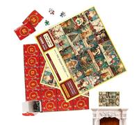 de Adviento,1000 Piezas De Divertido De Muñeco De Nieve Y Santa | para la Cuenta Atrás de Navidad,para Adultos, Amantes, Familia, Amigos, Mujeres,