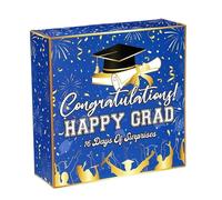 de Adviento de graduación, kits de celebración rellenables, cuenta regresiva de 16 días, cajas de regalo de graduación, cajas de papel resistentes para universitarias o celebraciones de