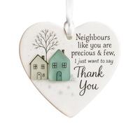 de Agradecimiento acrílico - Vecino en Forma de corazón Que se aleja Regalo de Recuerdo Colgante | Mujer Hombre inauguración de la casa Ventana Puerta árbol de Navidad Pared decoración Interior