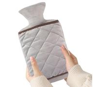 de agua caliente, recargable a prueba de fugas, de agua caliente con de felpa, para camping, viajes, dormitorio, escuela, estudiantes, adolescentes, niñas, mujeres y ancianos