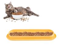 De agua de la comida para gatos - Alimento para mascotas, cuenco de comida larga para mascotas, 15 grados de cuenco de comida largo inclinado, pérdidas: gatos resistentes