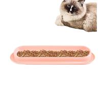 De agua de la comida para gatos - Alimento para mascotas, cuenco de comida larga para mascotas, 15 grados de cuenco de comida largo inclinado, pérdidas: gatos resistentes