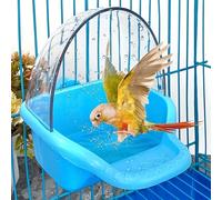 de Agua para Alimentación de Loros, Comedero Antiderrames para Aves, Ideal para , Canarios, Alondras, Baño para Aves en Jaula, Accesorios para Comederos