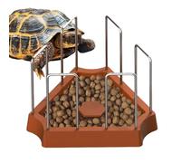de agua para reptiles, cuenco de comida y agua para reptiles, plato triangular para alimentación de reptiles, accesorios de alimentación de terrario con desmontable, bandeja de comida