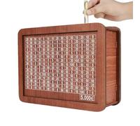 de Ahorro de Dinero - de Madera Contador Integrado, práctico Dispositivo de Almacenamiento, alcancía, planificador de presupuesto para el hogar, Oficina, Dormitorio, Sala
