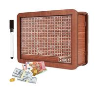 de Ahorros de Madera - de de Efectivo Transparente con Contador, Rastreador de Dinero Decorativo | Alternativa al Tarro de de Ventana Transparente para presupuestar, exhibición