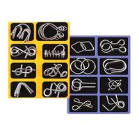 de Alambre de Metal, Chino de 16 Piezas, Juego de Pensamiento de Metal para niños, Adultos, niñas, Estudiantes, hogar, Noche de Juegos y Aula