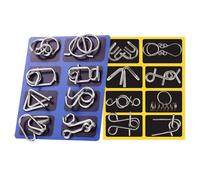 de Alambre de Metal, Juego de desafío de Inteligencia de 16 Piezas, Juguete Educativo para Enigmas, Juego de de Alambre de Metal, para niños, Adolescentes, Adultos, Escuela,