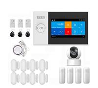 De Alarma De Seguridad For El Hogar GSM, Control Remoto Por Aplicación, Sensor De Ventana Con Cámara IP De 1080P, Kits De Alarma Inteligentes(SET-E)