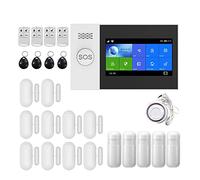 de alarma de seguridad for el hogar inalámbrico GSM, Detector de humo, alarma antirrobo con Sensor de movimiento for la aplicación Tuya, alarma for el hogar Para Villas y Almacenes(Medium)