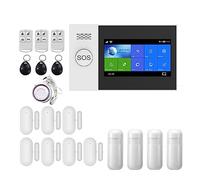 de alarma de seguridad for el hogar inalámbrico GSM, Detector de humo, alarma antirrobo con Sensor de movimiento for la aplicación Tuya, alarma for el hogar Para Villas y Almacenes(J)