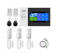 de alarma de seguridad for el hogar inalámbrico GSM Detector de humo alarma antirrobo con Sensor de movimiento for Tuya SmartLife APP alarma de hogar Para Villas y Almacenes(E)