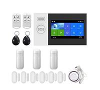 de alarma de seguridad for el hogar inalámbrico GSM Detector de humo alarma antirrobo con Sensor de movimiento for Tuya SmartLife APP alarma de hogar Para Villas y Almacenes(10)