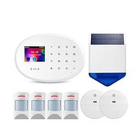 De Alarma W204 4G GSM Seguridad Antirrobo For Hogar Con Sensor De Movimiento PIR Que Admite Mascotas Sirena Solar For Exteriores Para Villas y Almacenes