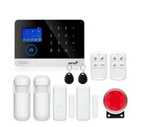 De Alarma WiFi Seguridad For El Hogar con Tarjeta RFID Sensores De Movimiento Aplicación Smart Life Control Solo Negro